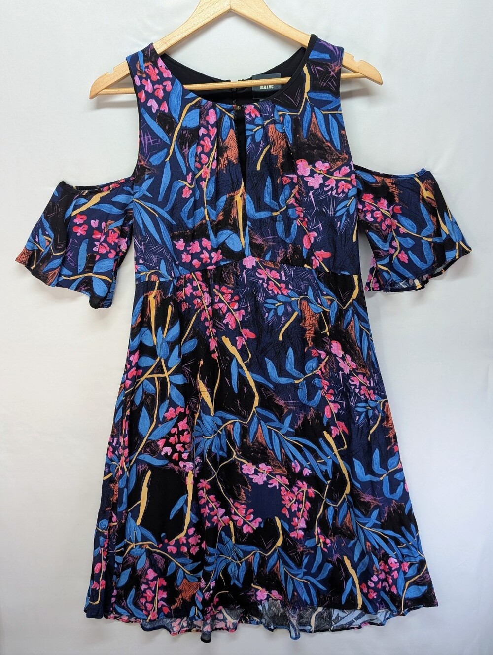 285.anthropologie Maeve Midi Dress Cold Shoulders